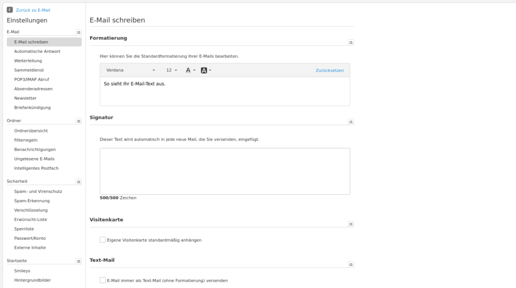 Abbildung-von webmail.einstellungsmenü